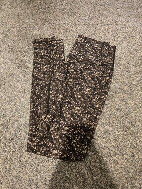 Lululemon Shine Tights Roll Down Shimmy Shimmy Multi 6